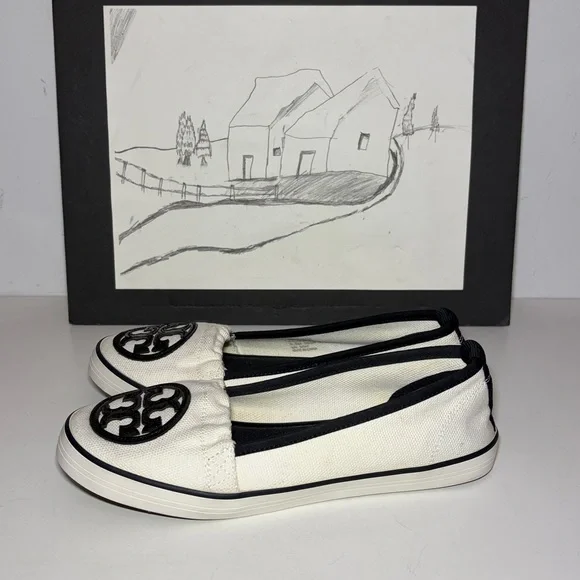 Tory Burch Black and White Sneakers - Picture 4 of 13